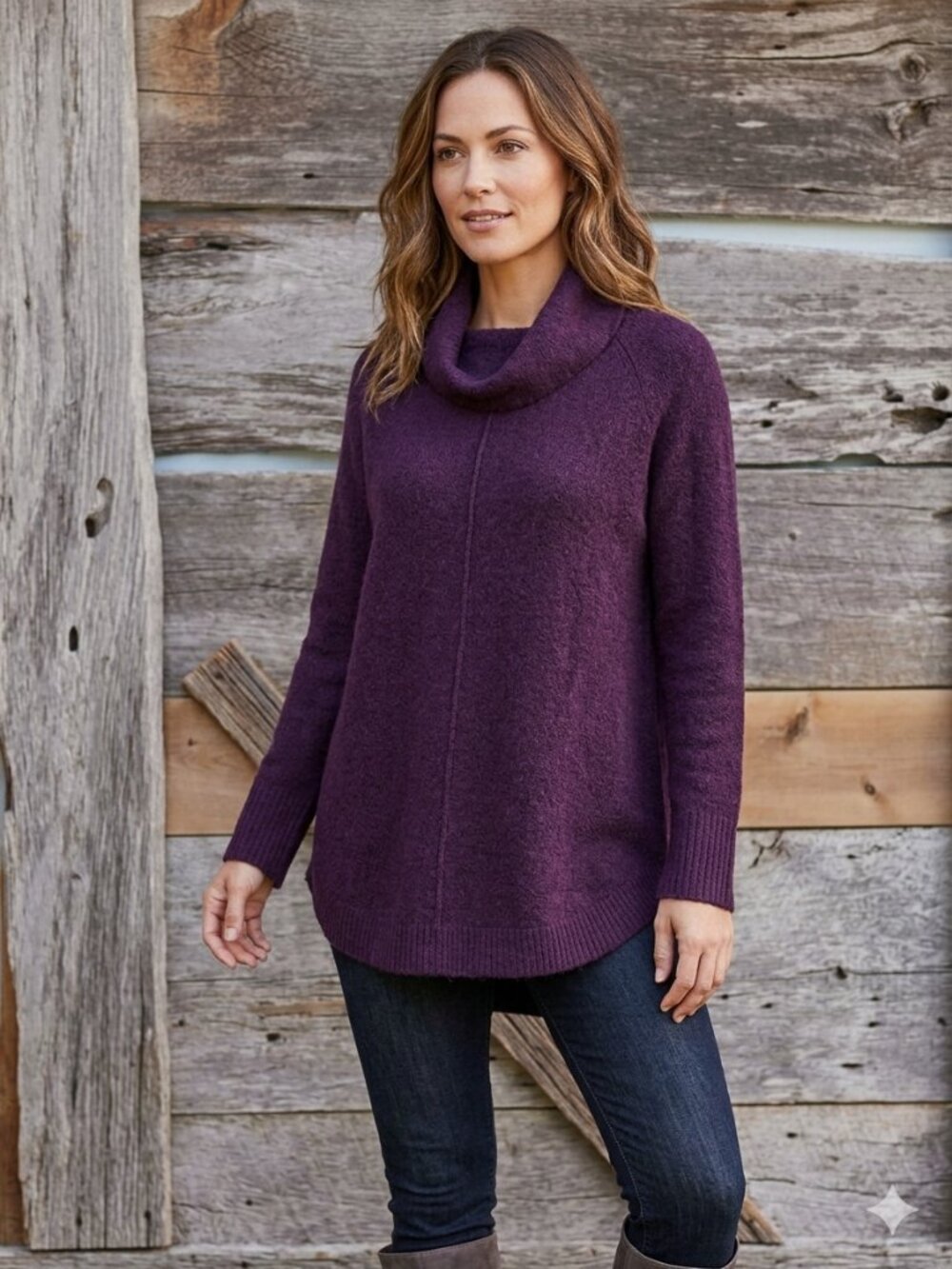RICKI'S Size Med Purple Turtleneck Sweater